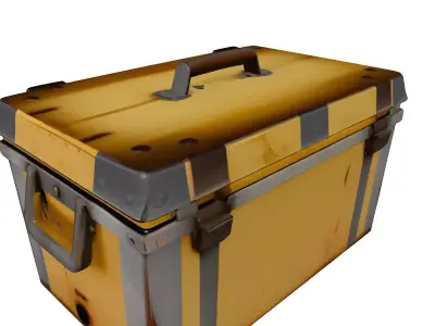 Dented Steel Ammo Box 3D model