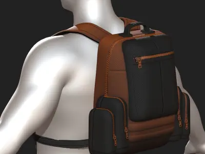 Backpack military combat soldier armor scifi Generic camp  Low-poly 3D model