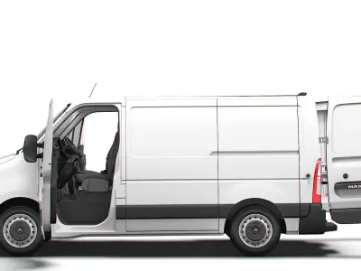 Renault Master Van L1H1 HQInterior 2023 3D model