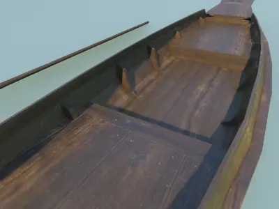 Thai-Boat-Sampan canoe 3D model