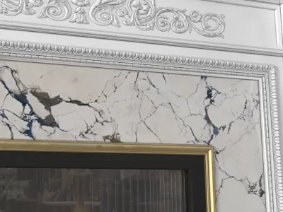 Fireplace in classic style 3D model