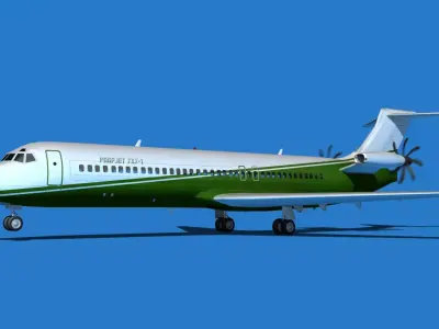 Boeing 7X7-1 Jet Fan V103 3D model