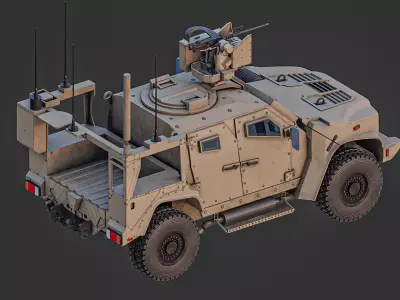 JLTV Oshkosh Crows Kongsberg Low-poly 3D model