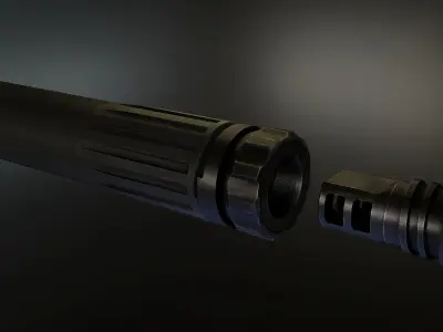 DanielDefense Wave suppressor Low-poly 3D model