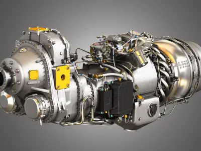 PW Canada - PW100 Turboprop Engine 3D model