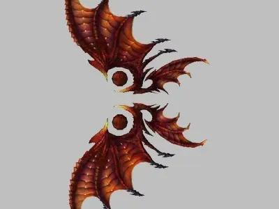 Devil Wing Low-poly 3D model