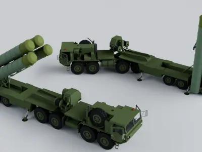 12 Military Vehicles Pack Collection - Game Ready Low-poly 3D model