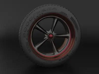 Hot rod rims-tuning Free 3D model