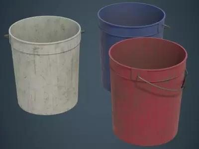 Bucket 2B Low-poly 3D model