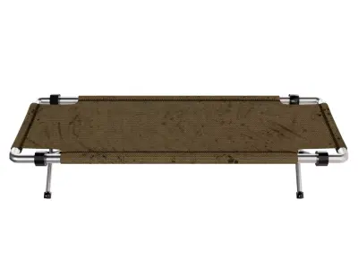 Folding cot Low-poly 3D model