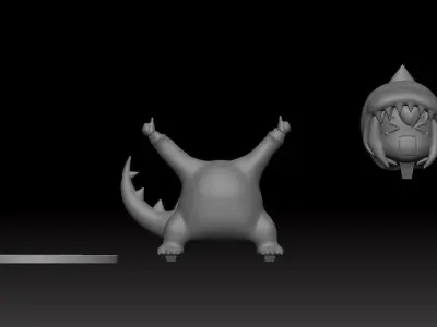 bocchi the rock dinosaur 3D print model