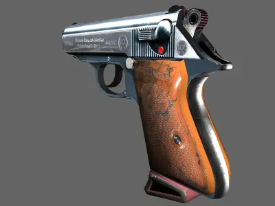 Walther PPK Low-poly 3D model