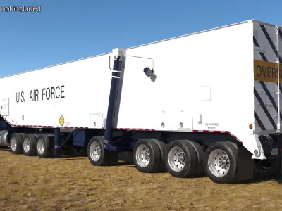 Minuteman Transporter Erector Loader Rigged for Maya 3D model