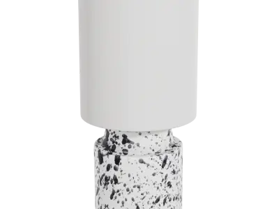  Eno Ceramic Splattered Chic Shade Lamp Model, White 