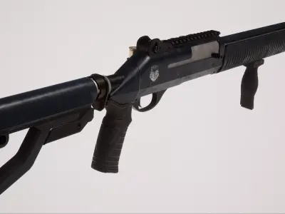 Shotgun 1 Used Low-poly 3D model