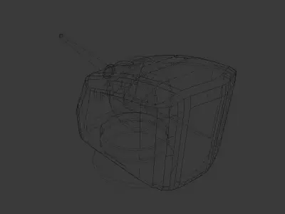 5 Inch US Navy Single Gun 3D model