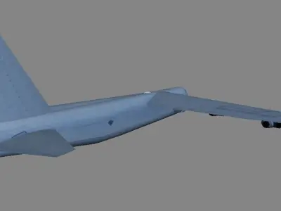 USAF B-52 bomber 3d model low-poly Low-poly 3D model