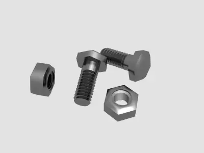 Bolts and Nuts Free 3D model