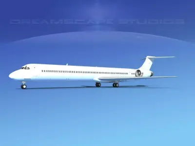 McDonnell Douglas MD-90 Unmarked 3 3D model