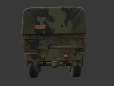 Military Camouflage Cargo Truck 3D Model 3D model
