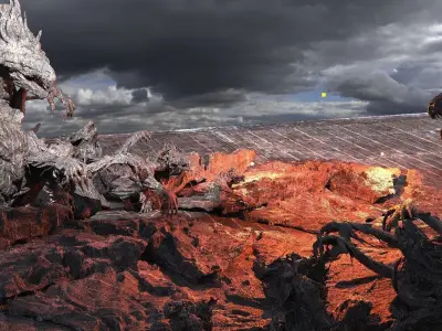 Dantes Demon Clawed sculptures Kit bash full 3D model