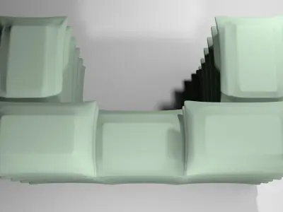 Sandbag Bunker - Square Hesco 3D model