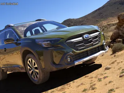 Subaru Outback 2025 Green Dirty 3D model