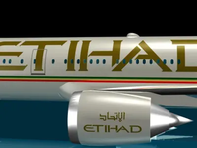 Etihad Boeing 777 - 9X 3D model