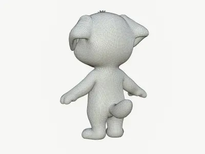 High-Quality Realistic Cute Cartoon Dog 3D model
