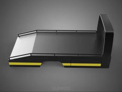 BED ONLY FLATBED TOW TRUCK CAR CARRIER PARKED RECOVERY SERVICE 3D model