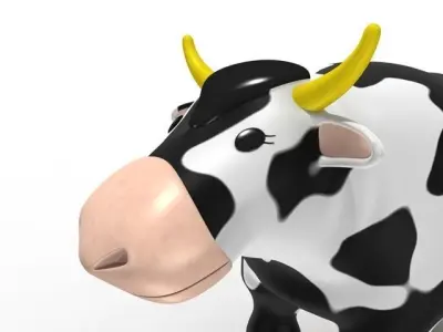 Cartoon cow 3D model