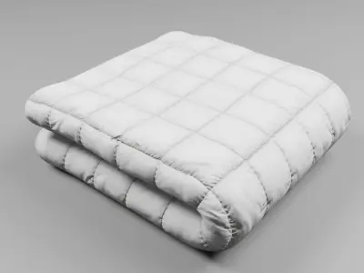 White blanket folded Free 3D model