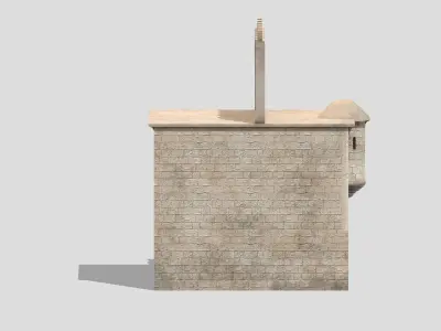 Castle Medieval Middle Ages 01 Low Poly PBR Realistic Low-poly 3D model