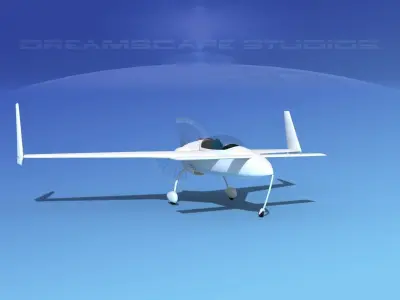 Rutan VariEze White Livery 3D model