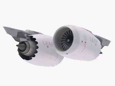 Jet Engine CFM LEAP 3D model