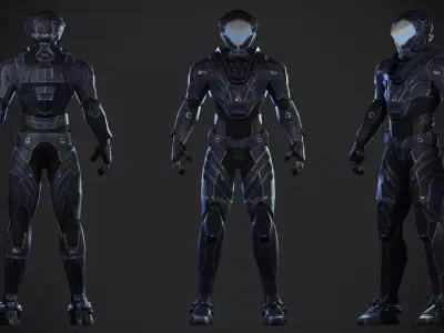 Cyborg Characters Collection 3D Model Pack