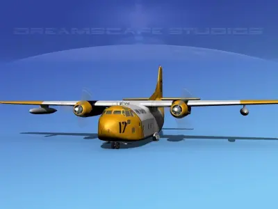 Fairchild C-123B Provider Firefighter 2 3D model