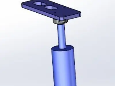 The helical gear drive mechanism 3D model