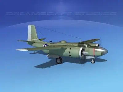 Douglas A-26C Invader V05 USAAF 3D model
