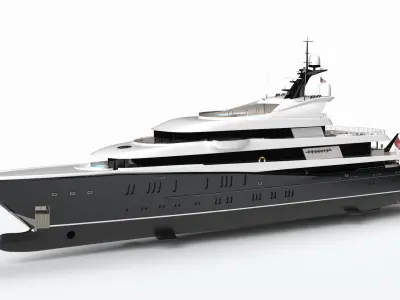Phoenix2 Superyacht Night Scene 3D model