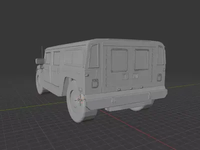 Hummer H1 Wagon HMMWV Hardtop - Heavy Tactical 4x4 3D print model