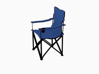Outdoor chair Low-poly 3D model