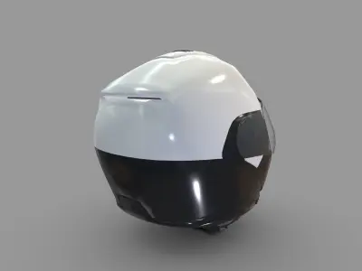 Motorcycle Helmet Low Poly PBR Realistic Low-poly 3D model