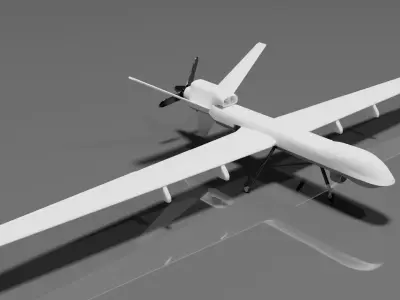 3D Modeling Drone MQ 9 Reaper Low-poly 3D model