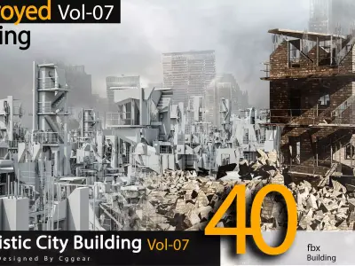  40 Destroyed Building Vol 07 3D model