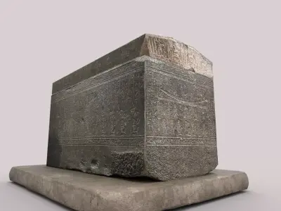 Egyptic Sarcophagus Low-poly 3D model