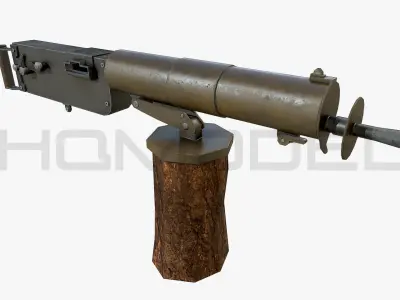 German MG 0815 Gun PBR Free 3D model