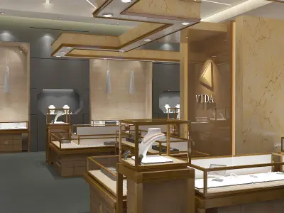 Modern Jewery Store Design 3D model
