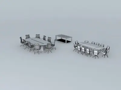12 person meeting table Free 3D model