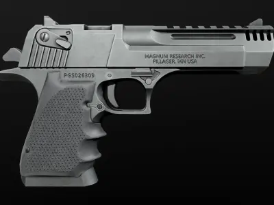 Desert Eagle L5 357 Magnum Low-poly 3D model